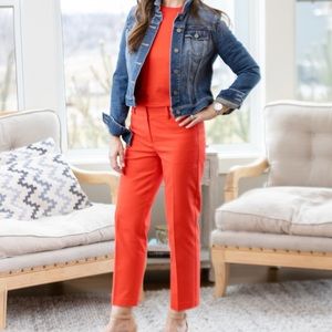 Loft Pants, Coral Red Color, Worn Once, Size 2